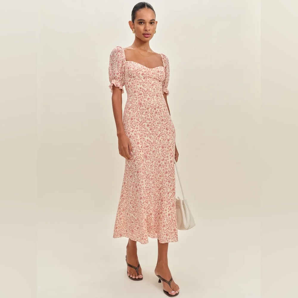 Reformation Gloria Dress In Corinne, brand new, never worn, no flaws.